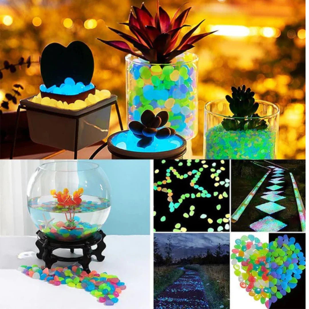 Glowing Stone- Glow In Dark Garden Rocks (Pack Of 100 Pcs)