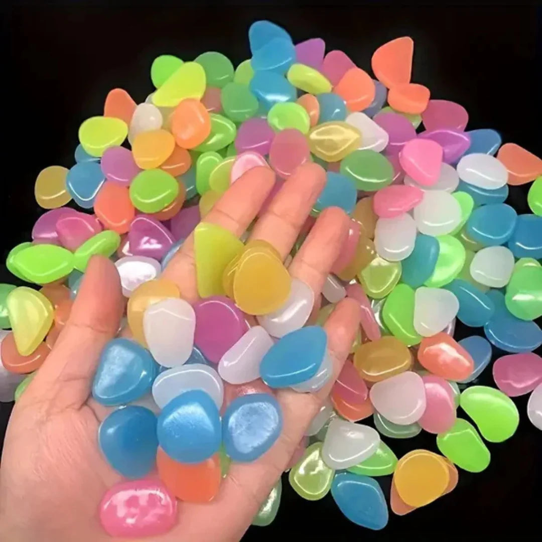 Glowing Stone- Glow In Dark Garden Rocks (Pack Of 100 Pcs)
