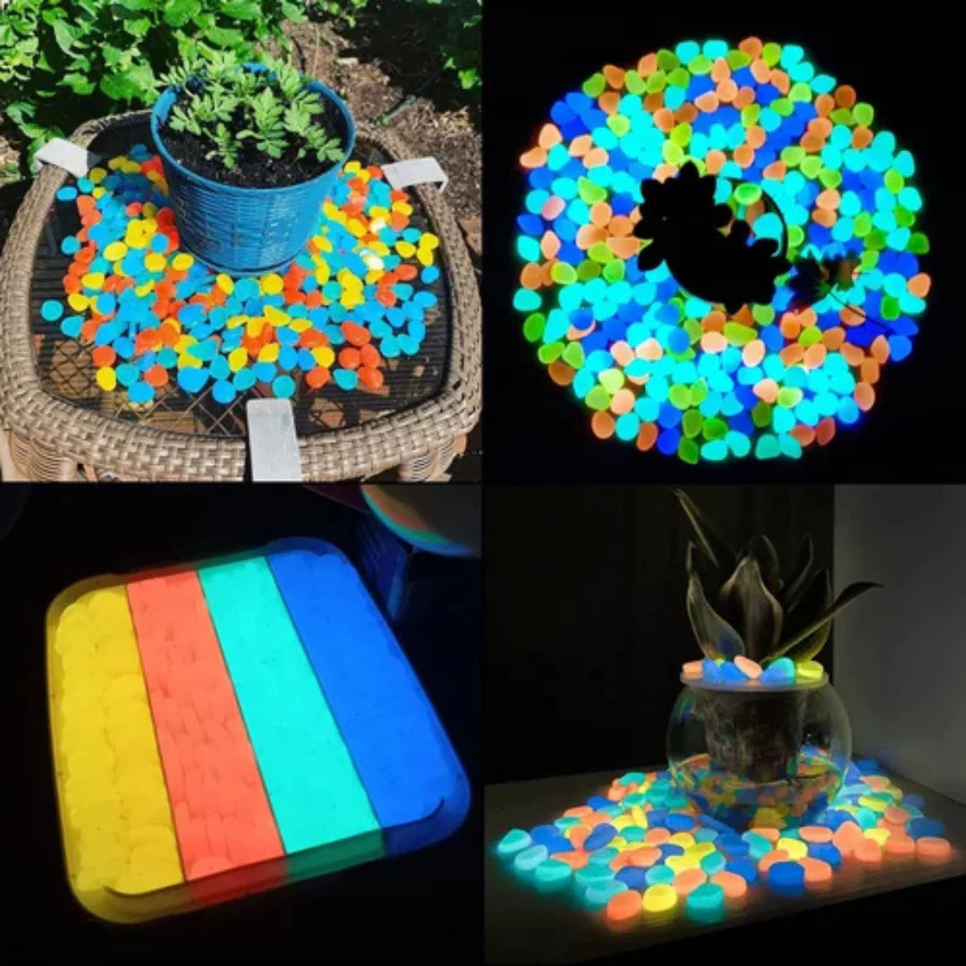 Glowing Stone- Glow In Dark Garden Rocks (Pack Of 100 Pcs)