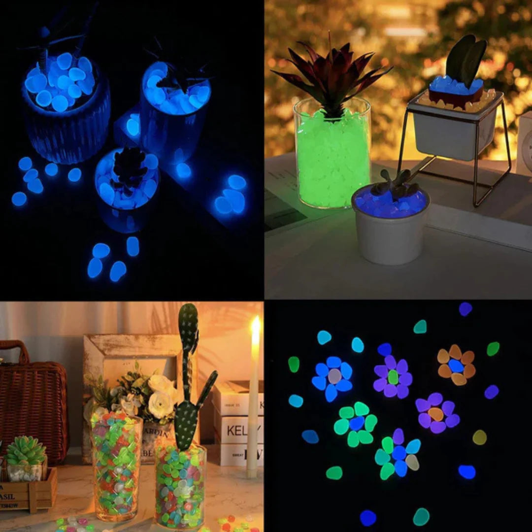 Glowing Stone- Glow In Dark Garden Rocks (Pack Of 100 Pcs)
