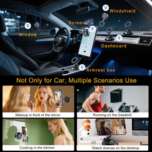 Magnetic Car/Desk Phone Holder (360° Rotation)