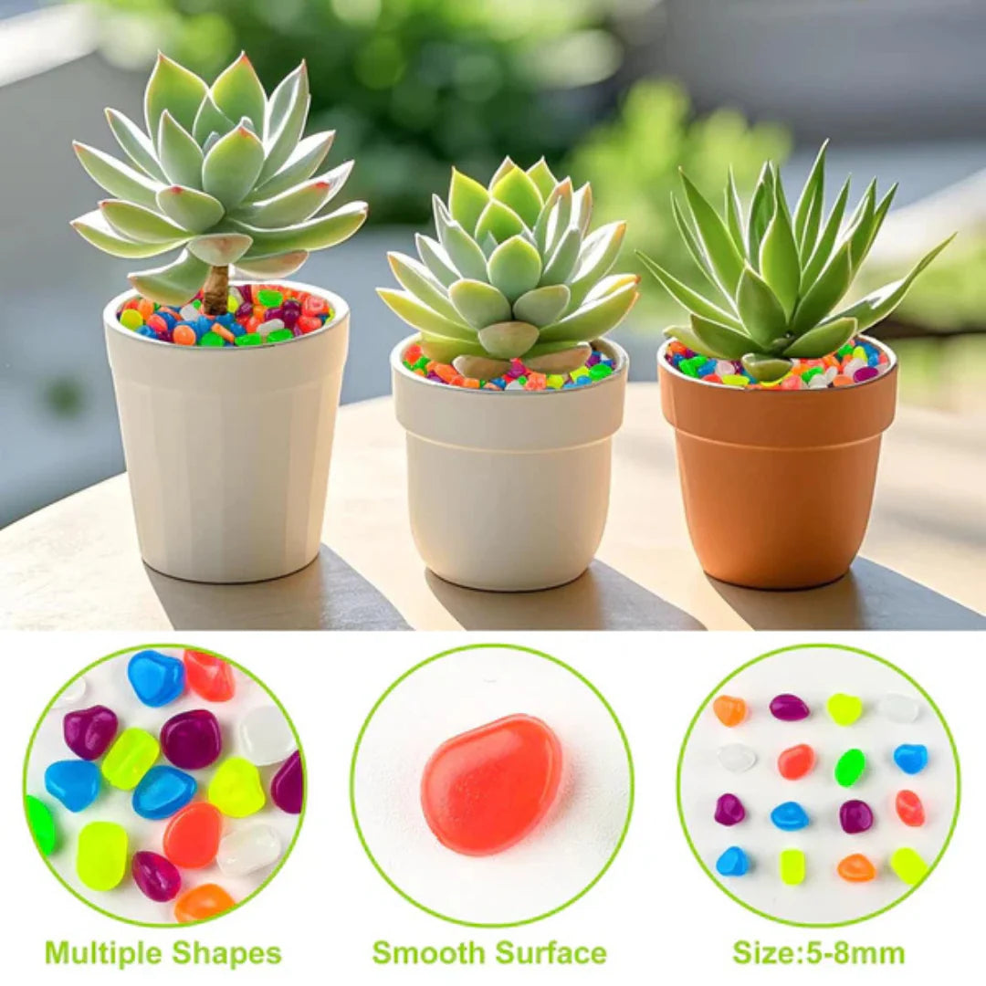 Glowing Stone- Glow In Dark Garden Rocks (Pack Of 100 Pcs)