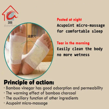100% 🥉 Pure Herbal Ingredient Detox Foot Pads BUY 10 GET 20 FREE (Pack of 30)