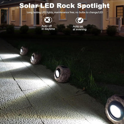 Solar LED Waterproof Rock Lamp