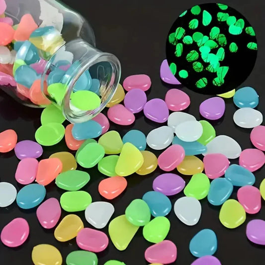 Glowing Stone- Glow In Dark Garden Rocks (Pack Of 100 Pcs)