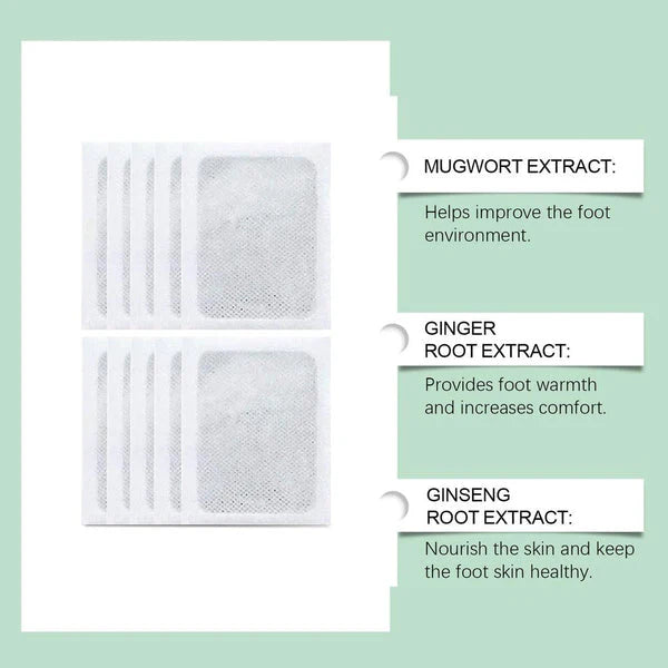 100% 🥉 Pure Herbal Ingredient Detox Foot Pads BUY 10 GET 20 FREE (Pack of 30)