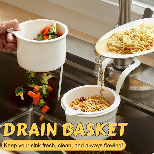 2 in 1 Kitchen Sink Drain Basket