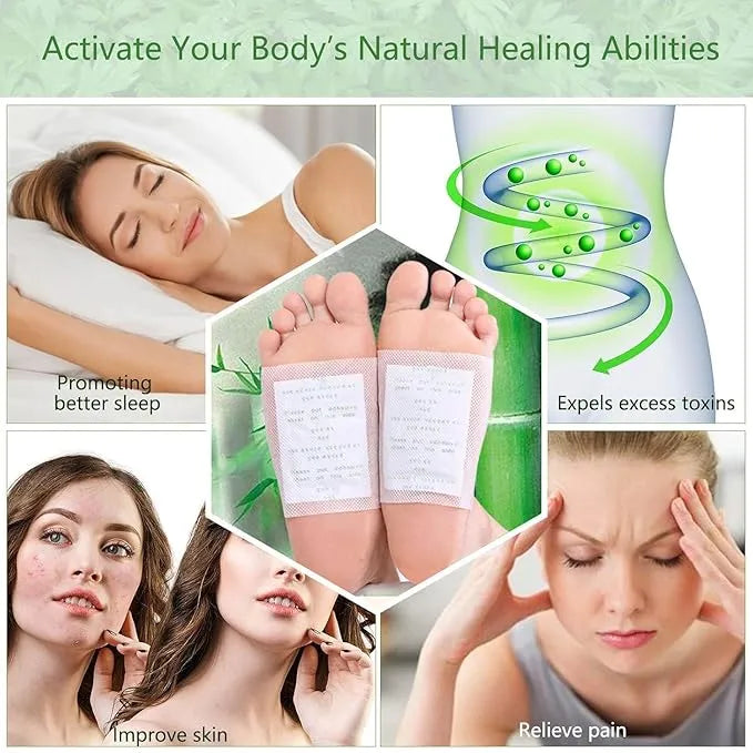 100% 🥉 Pure Herbal Ingredient Detox Foot Pads BUY 10 GET 20 FREE (Pack of 30)