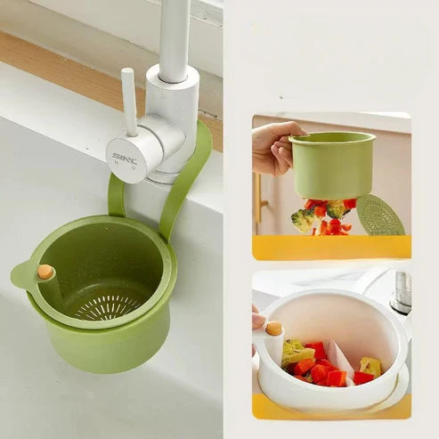 2 in 1 Kitchen Sink Drain Basket