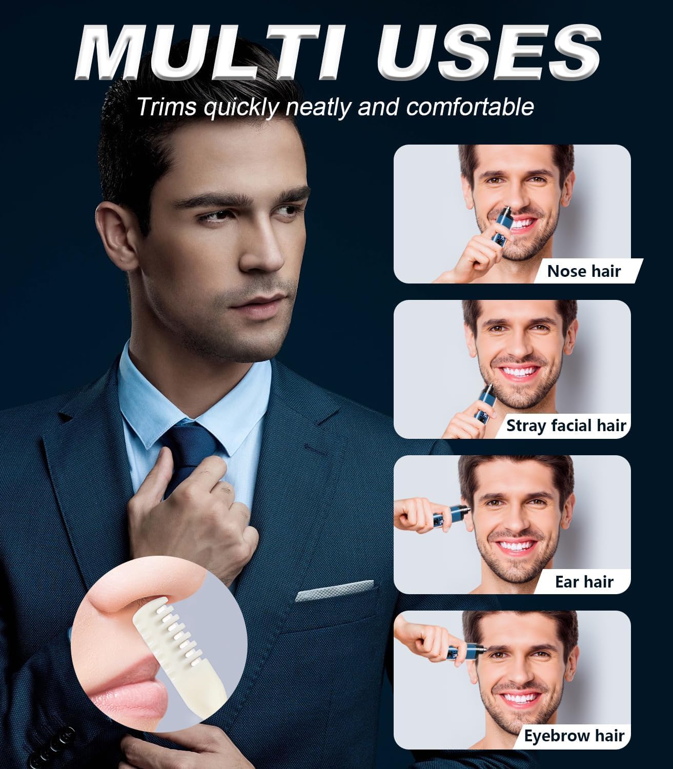 Electric Compact Ear Nose Hair Trimmer