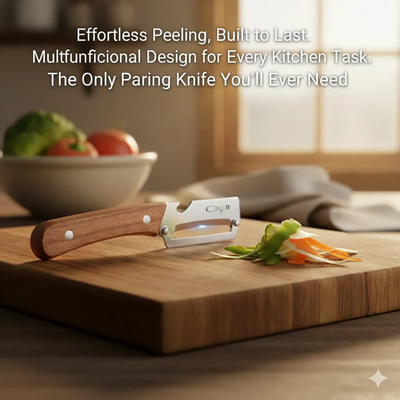 Stainless Peeler | High-Grade Durability | Clean, Precision Peeling + Bottle Opener