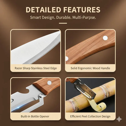 Stainless Peeler | High-Grade Durability | Clean, Precision Peeling + Bottle Opener