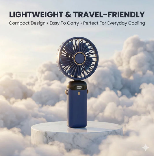 Portable Fan | Foldable Design • Lightweight | Easy Cooling Anywhere, Anytime