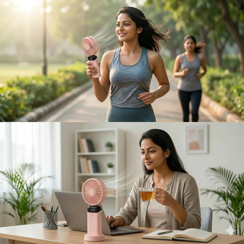 Portable Fan | Foldable Design • Lightweight | Easy Cooling Anywhere, Anytime