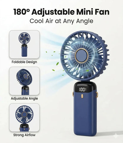 Portable Fan | Foldable Design • Lightweight | Easy Cooling Anywhere, Anytime